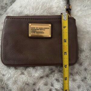 Taupe Leather Wristlet by Marc Jacobs
